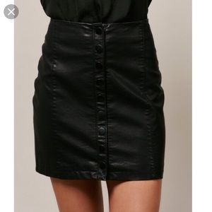 Free People Vegan Leather Skirt